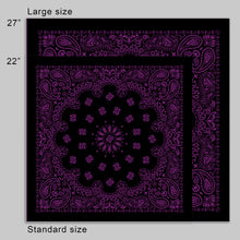 Load image into Gallery viewer, Large Black & Purple Cowboy Bandana