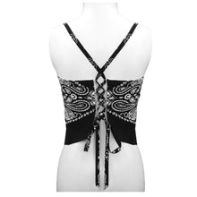 Load image into Gallery viewer, Long Paisley Bandana Top