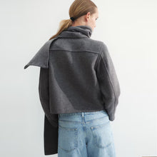 Load image into Gallery viewer, Felted Jacket with Scarf - Gray