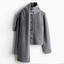 Load image into Gallery viewer, Felted Jacket with Scarf - Gray