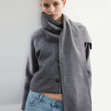 Load image into Gallery viewer, Felted Jacket with Scarf - Gray
