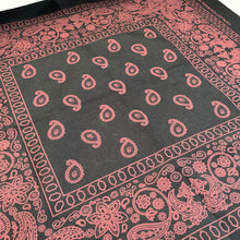 Load image into Gallery viewer, Black &amp; Brown Floral Paisley Bandana