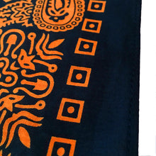Load image into Gallery viewer, Black &amp; Orange Square Border Bandana