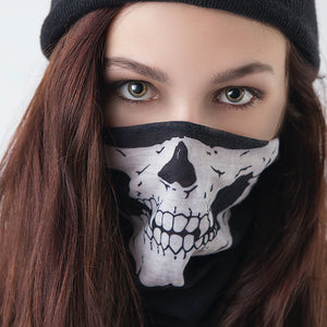 Half Skull Face Mask 300x300 Double Half Skull Bandana Face Mask – BandanaLove