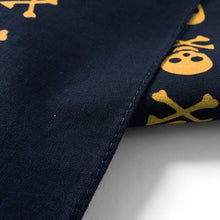 Load image into Gallery viewer, Skull &amp; Crossbones Bandana with Yellow Allover Print