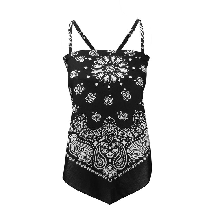 Long Paisley Bandana Top