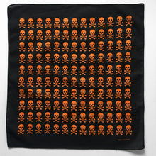 Load image into Gallery viewer, Skull &amp; Crossbones Bandana with Orange Allover Print