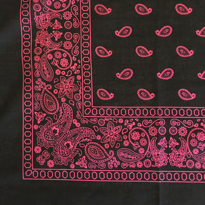 Black & Pink Floral Paisley