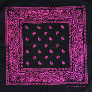 Black & Pink Paisley Bandana