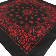 Load image into Gallery viewer, Black &amp; Red Cowboy Bandana