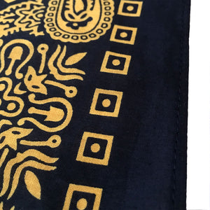 Black & Yellow Square Border Bandana