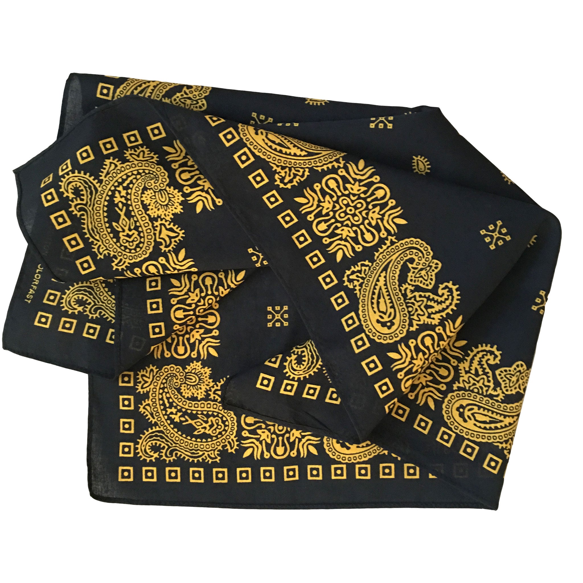 Black & Yellow Square Border Bandana – BandanaLove | Alabaster Peacock