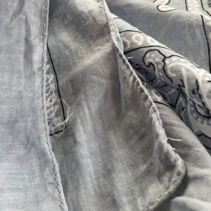 Vintage Wash Gray Paisley Bandana