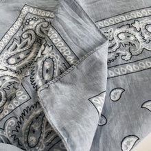 Load image into Gallery viewer, Vintage Wash Gray Paisley Bandana