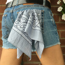 Load image into Gallery viewer, Vintage Wash Gray Paisley Bandana