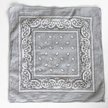 Load image into Gallery viewer, Vintage Wash Gray Paisley Bandana