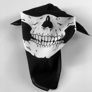 Double Half Skull Bandana Face Mask