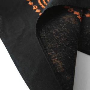 Large Black & Orange Cowboy Bandana