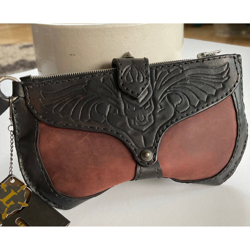 Lederhart Signature Hand Tooled Cowhide Clutch