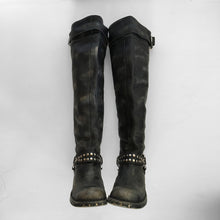 Load image into Gallery viewer, Jeffrey Campbell Shifter Studded Engineer Boots size 9