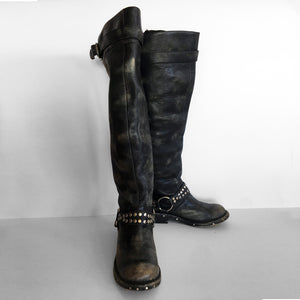 Jeffrey Campbell Shifter Studded Engineer Boots size 9