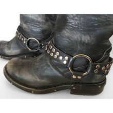 Load image into Gallery viewer, Jeffrey Campbell Shifter Studded Engineer Boots size 9