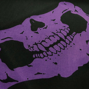 Black & Purple Half Skull Face Bandana