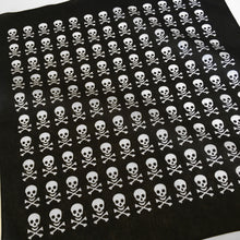 Load image into Gallery viewer, Skull &amp; Crossbones Bandana with White Allover Print