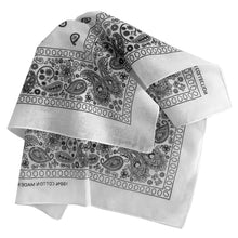 Load image into Gallery viewer, White Floral Paisley Bandana
