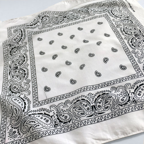 White Paisley Bandana