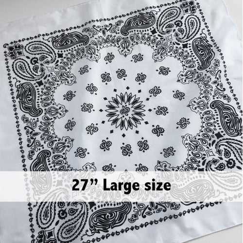 Large White Cowboy Bandana